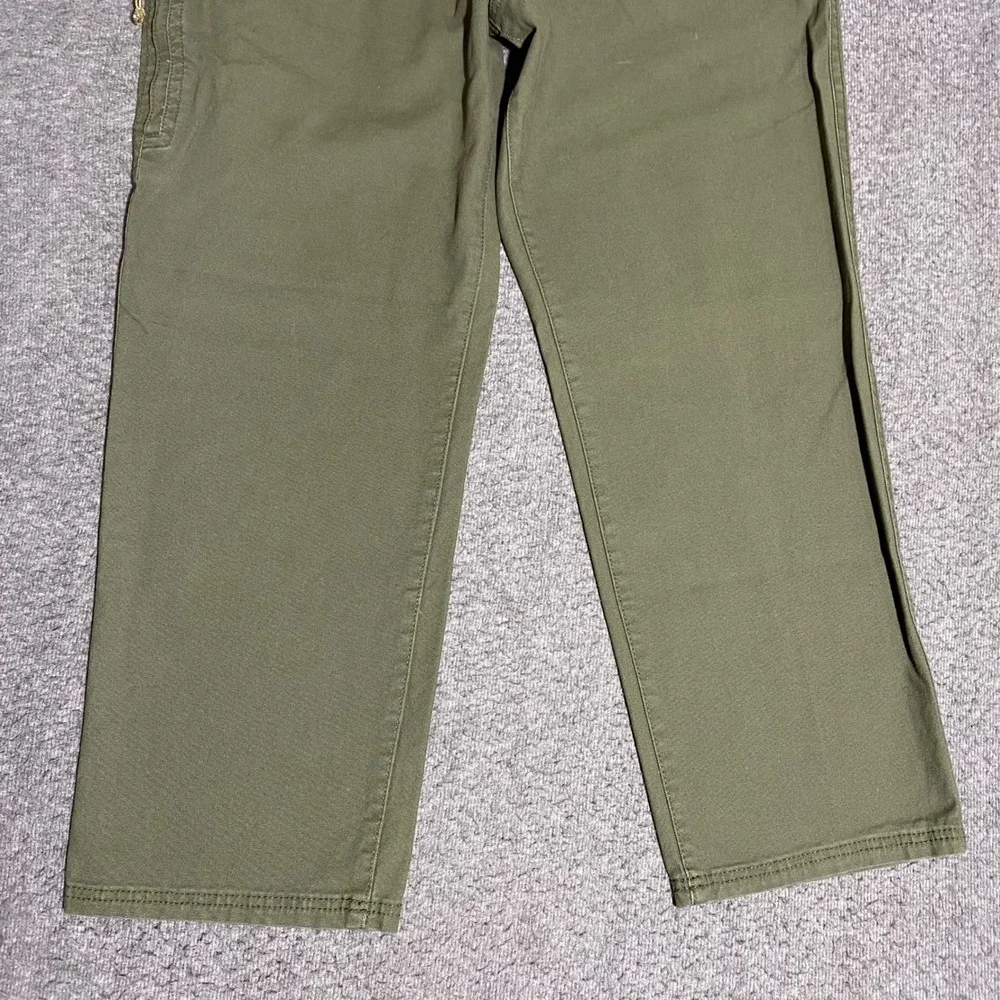GH Bass & Co Mens Canvas Work Pants Olive Green 40x29 Straight Leg Utility